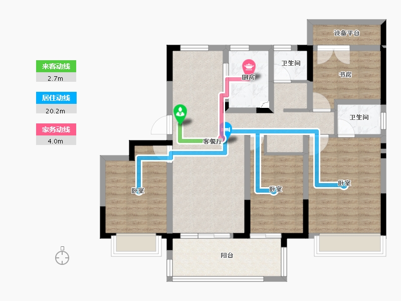 安徽省-合肥市-谊华雍景府-99.91-户型库-动静线