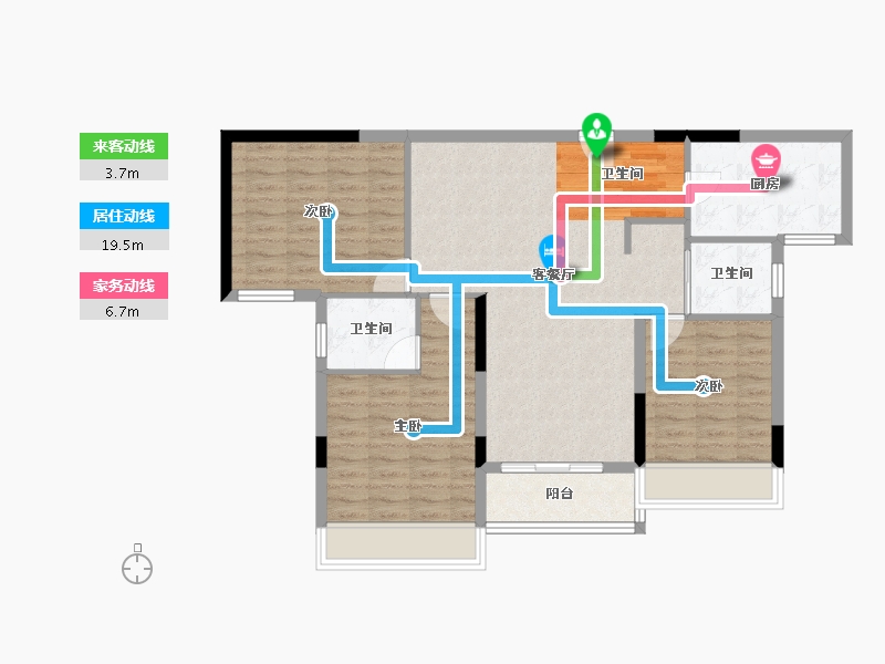 安徽省-黄山市-鸿威·春江丽景花园-94.25-户型库-动静线