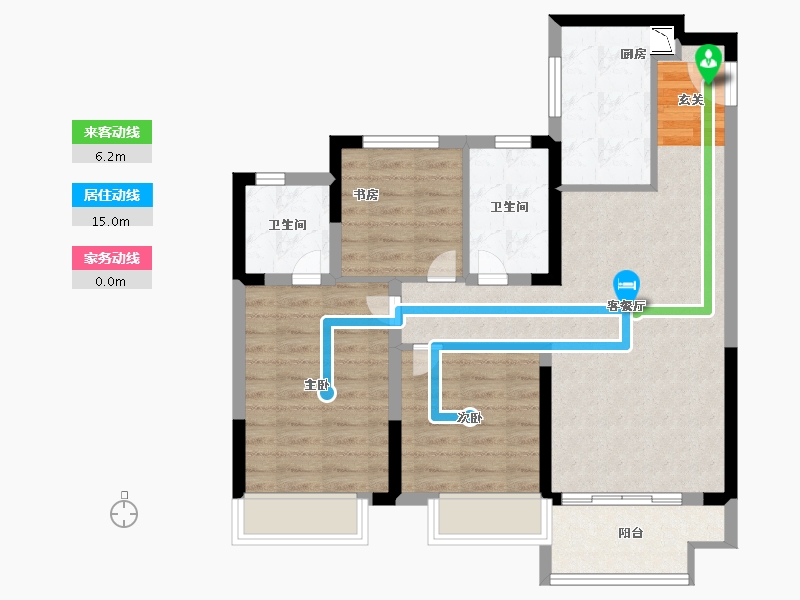 安徽省-阜阳市-金科集美阳光-79.99-户型库-动静线