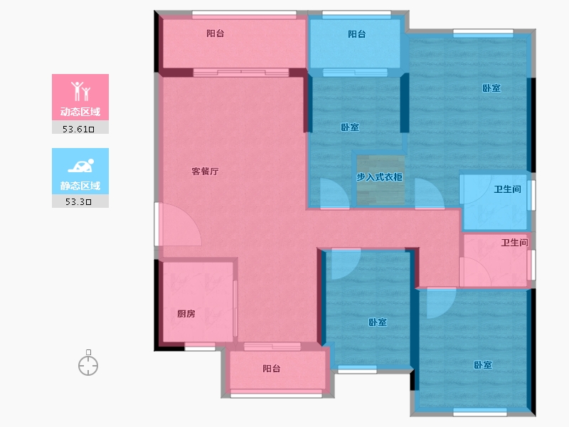 福建省-泉州市-美岭新榜园-96.00-户型库-动静分区