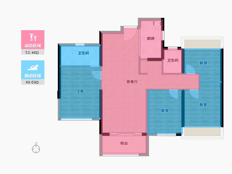 福建省-泉州市-阳光城愉景湾-92.00-户型库-动静分区