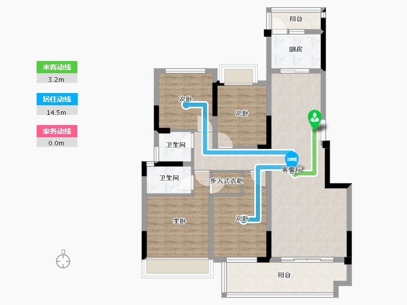 江苏省-泰州市-凰腾海姜广场-100.53-户型库-动静线