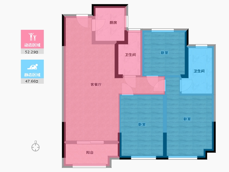 浙江省-湖州市-久立东华府-89.00-户型库-动静分区