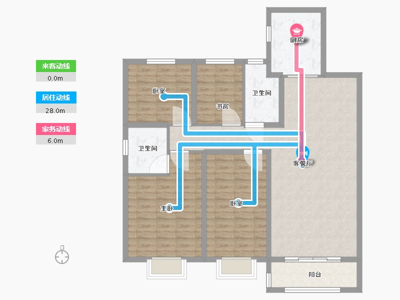 山东省-淄博市-东方紫郡-112.01-户型库-动静线