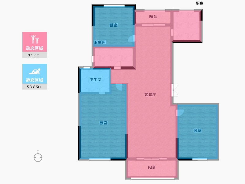 山东省-济南市-中铁逸都阅山-117.00-户型库-动静分区