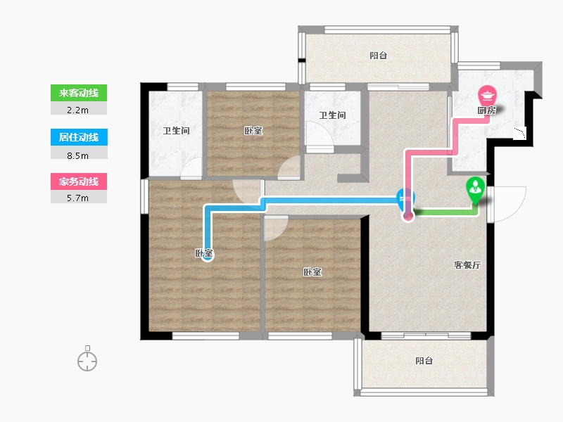 福建省-莆田市-外滩壹号-95.62-户型库-动静线