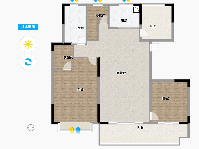 安徽省-六安市-汇玺·学府壹号院-169.23-户型库-采光通风