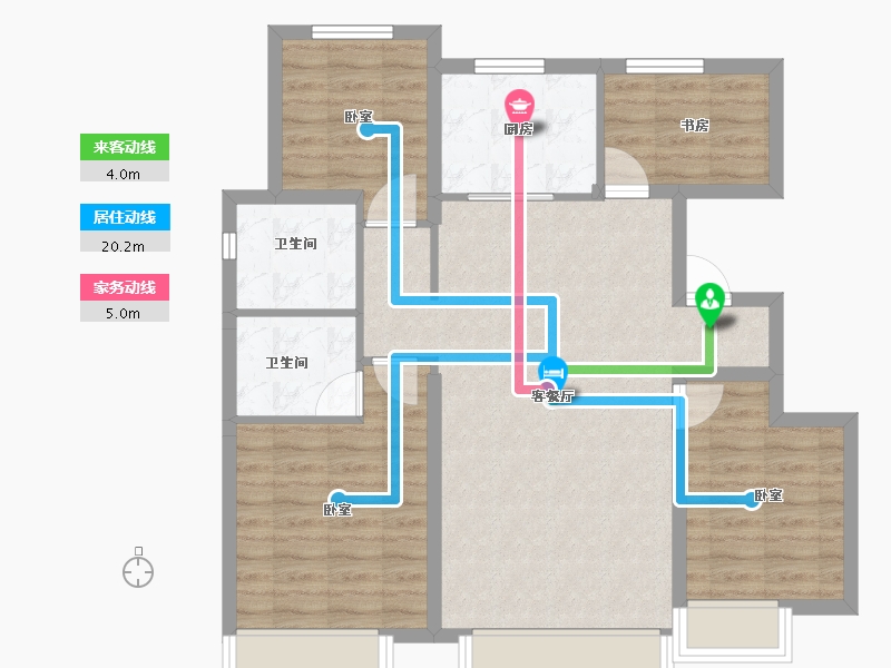 新疆维吾尔自治区-乌鲁木齐市-汇臻城·臻园-85.86-户型库-动静线