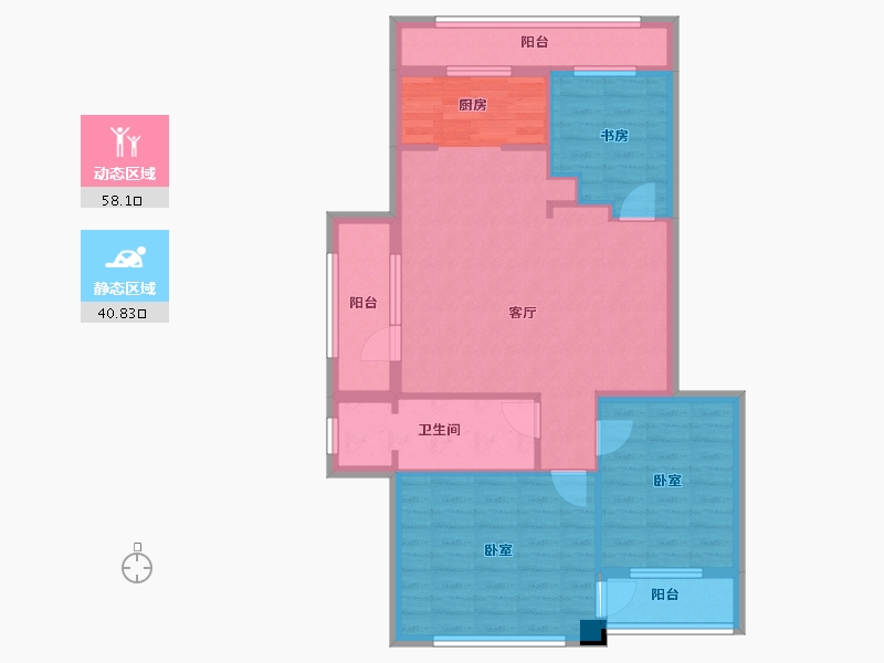 山东省-威海市-盛德世纪新城-87.65-户型库-动静分区