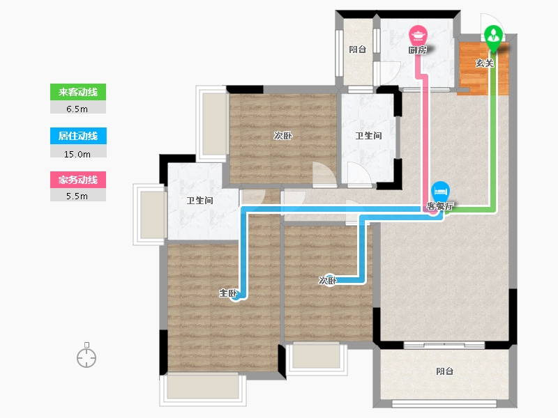 江西省-赣州市-定南山水名都-98.91-户型库-动静线