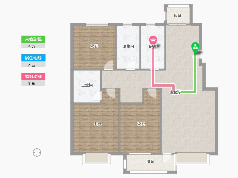 山东省-青岛市-香汕公馆-131.70-户型库-动静线