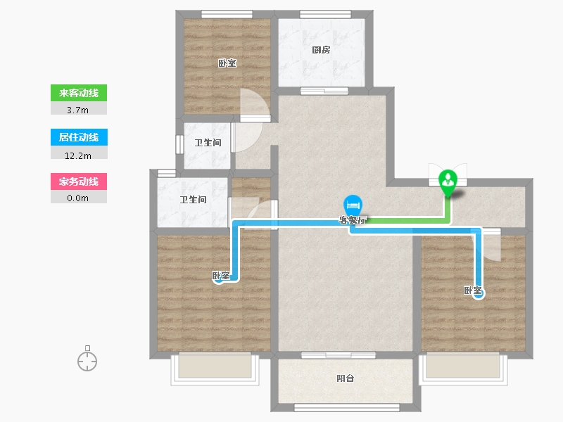 山东省-淄博市-东方紫郡-96.00-户型库-动静线