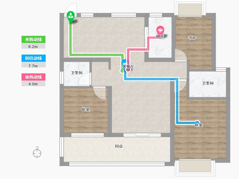 江西省-上饶市-晶科·滨江1号-82.39-户型库-动静线