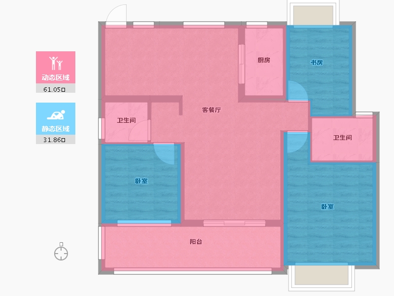 江西省-上饶市-晶科·滨江1号-82.39-户型库-动静分区