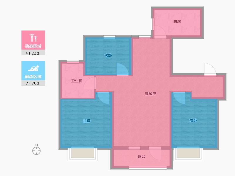 山东省-青岛市-中海林溪世家-88.01-户型库-动静分区