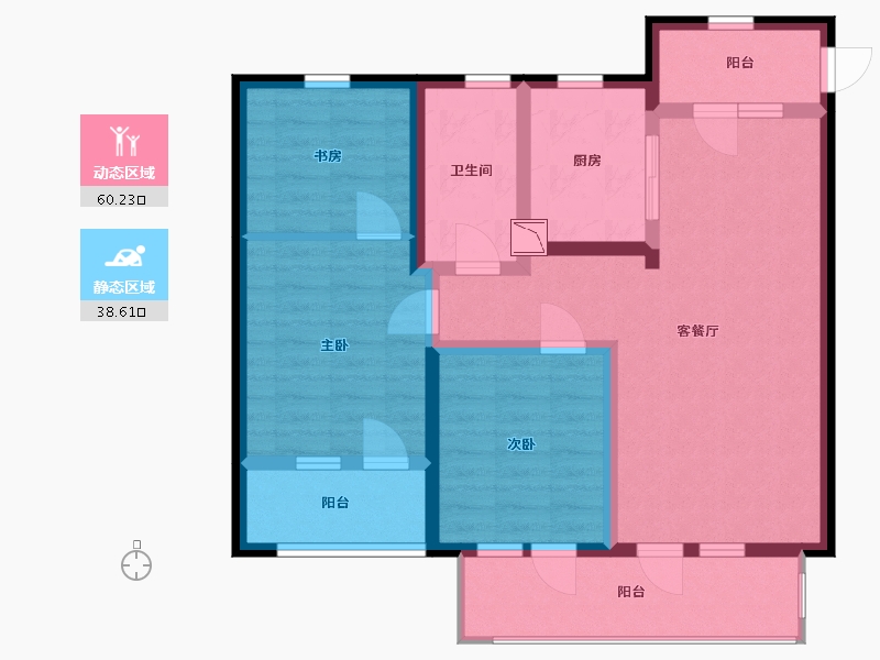 山东省-青岛市-中海林溪世家-87.00-户型库-动静分区