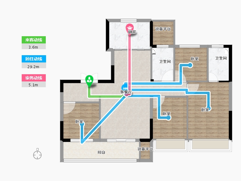 浙江省-丽水市-世茂云图-111.01-户型库-动静线