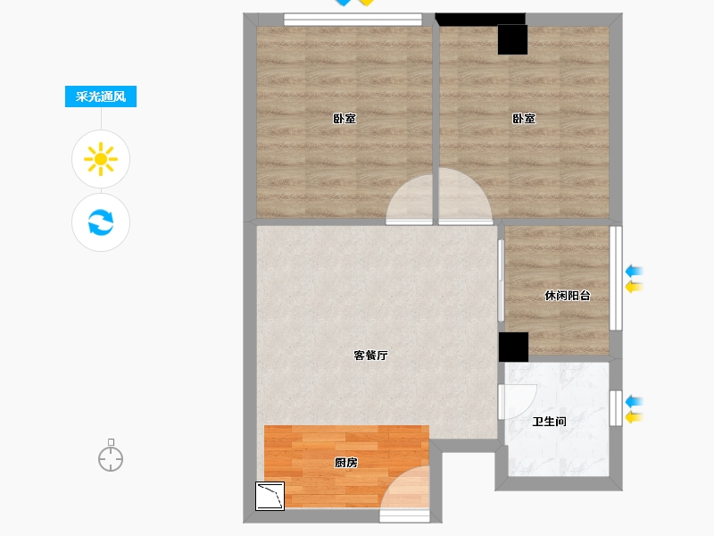 福建省-莆田市-海西公馆-56.00-户型库-采光通风