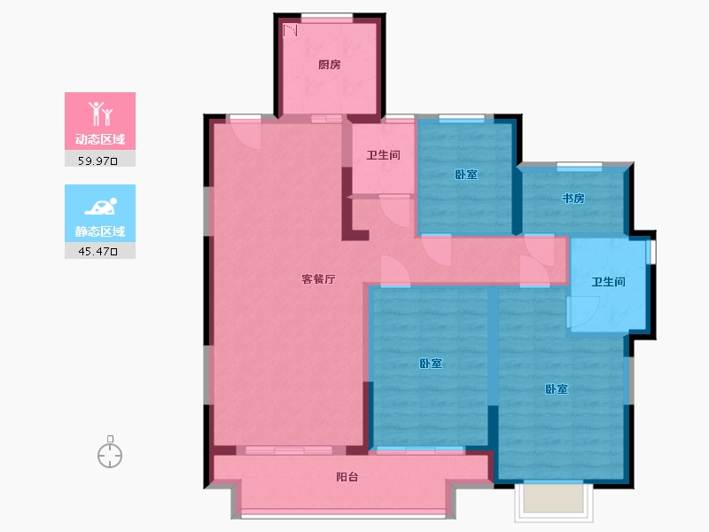 浙江省-湖州市-奥园·湖山府-94.00-户型库-动静分区