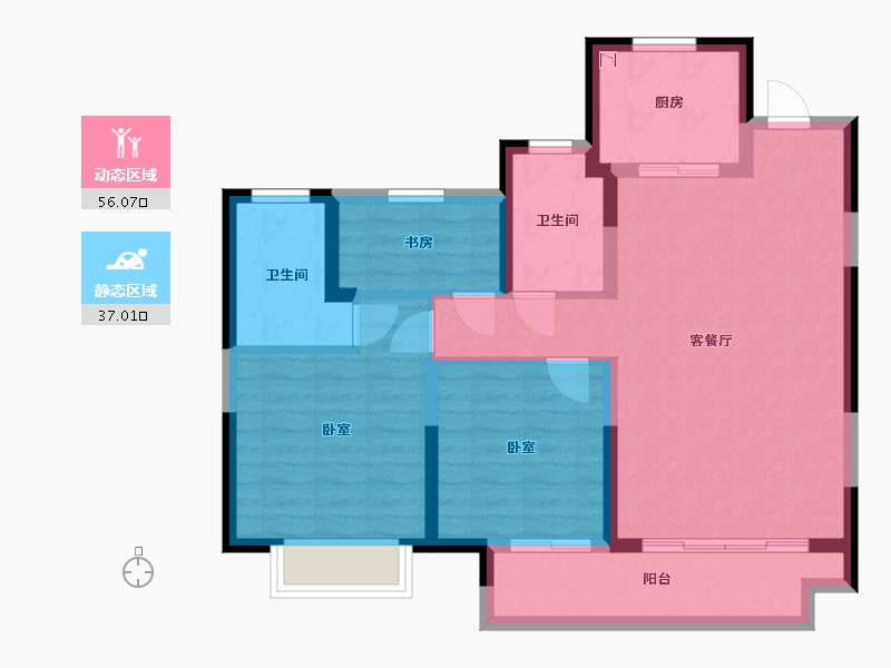 浙江省-湖州市-奥园·湖山府-83.00-户型库-动静分区