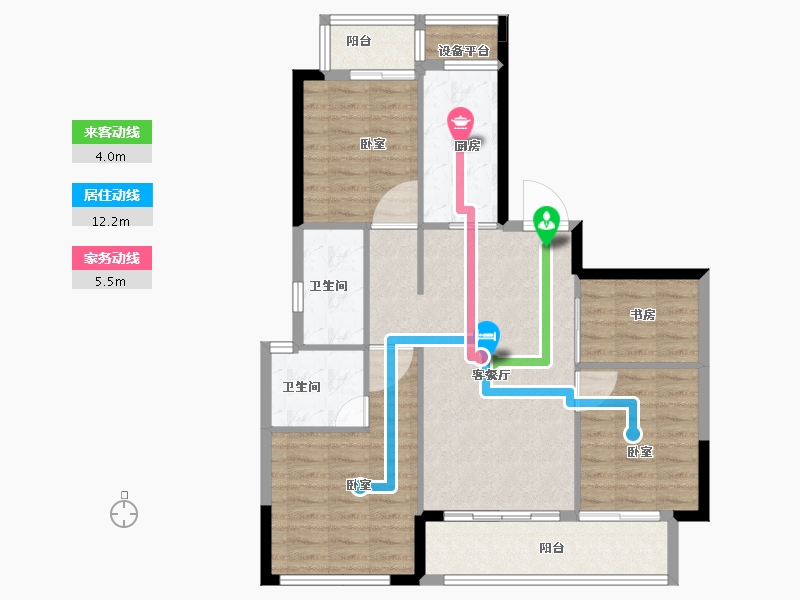 福建省-龙岩市-紫金山体育公园-94.00-户型库-动静线