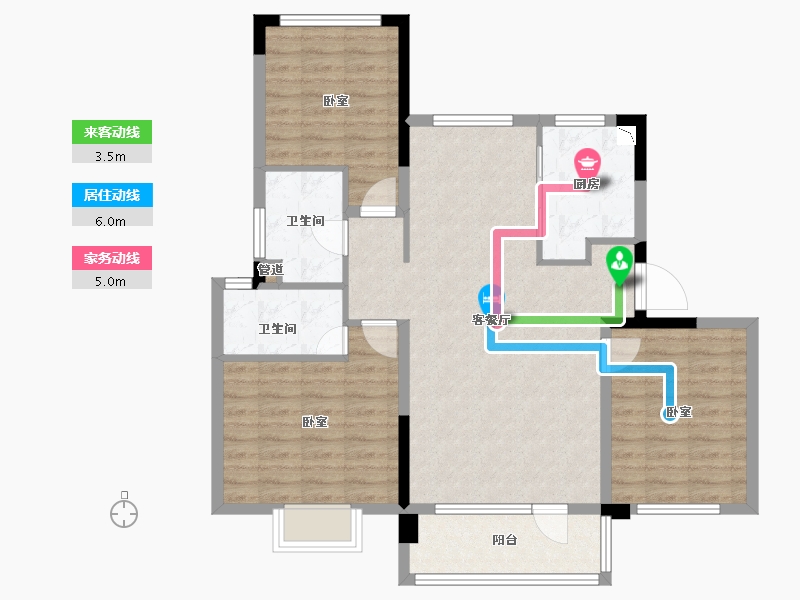 山东省-青岛市-开元城开元盛景-92.00-户型库-动静线