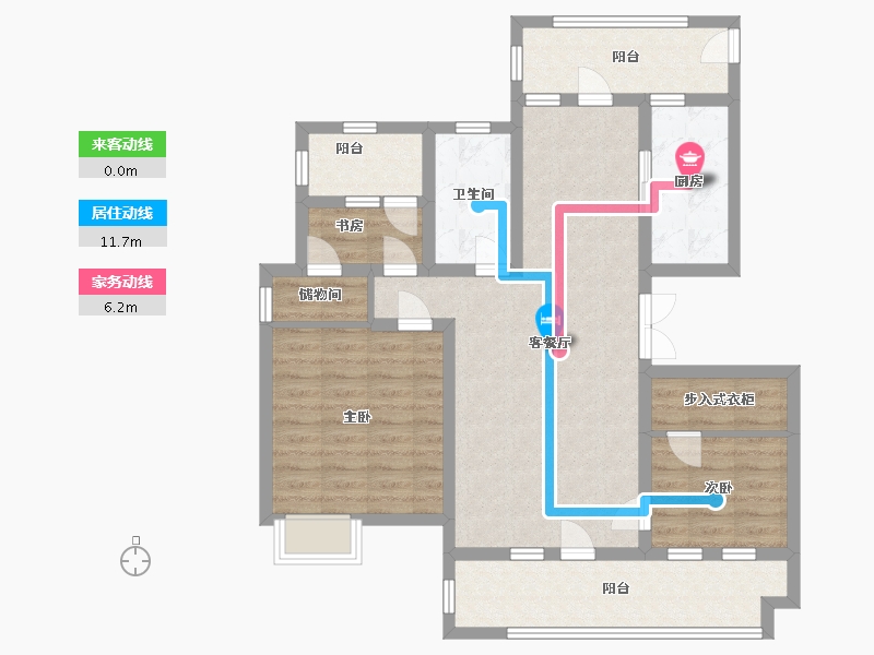 山东省-青岛市-嶺海香澜郡瑜院-94.00-户型库-动静线