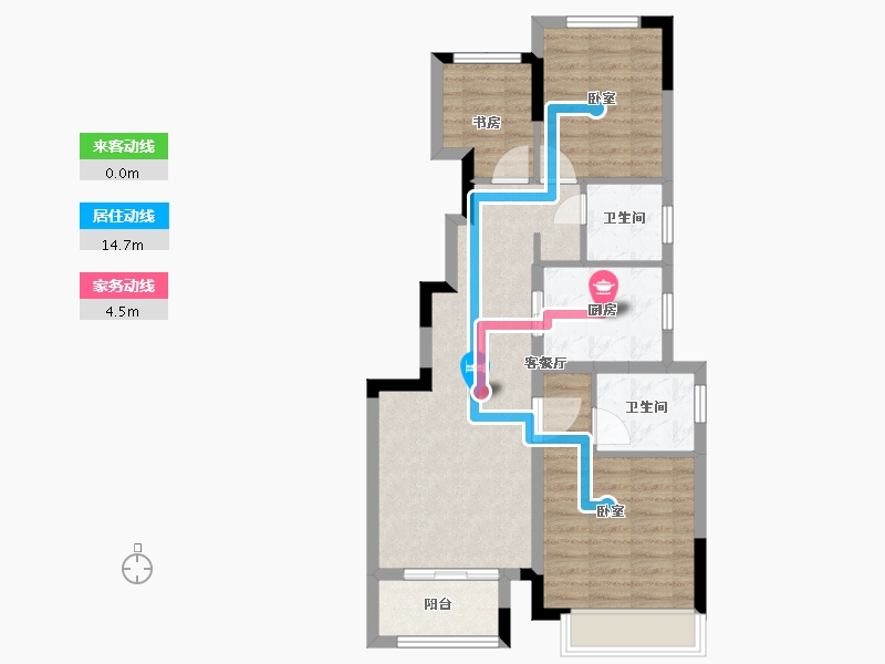 浙江省-绍兴市-中梁隐山府-71.00-户型库-动静线