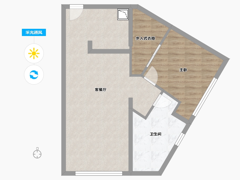 吉林省-长春市-宝能中心-62.81-户型库-采光通风