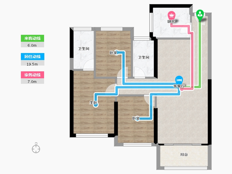 福建省-泉州市-阳光城愉景湾-83.08-户型库-动静线