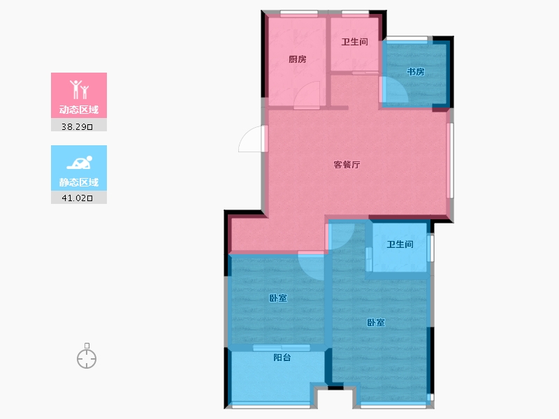 浙江省-嘉兴市-鸿翔悦澜湾-70.00-户型库-动静分区