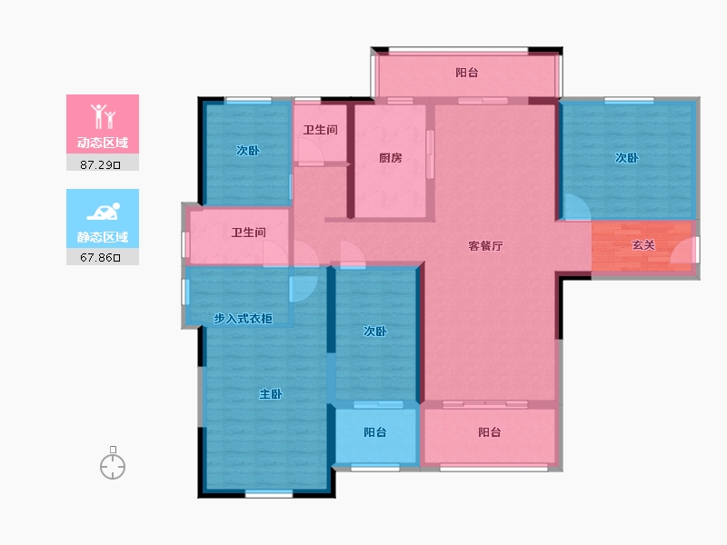 江西省-赣州市-玺宝·城上城-139.18-户型库-动静分区