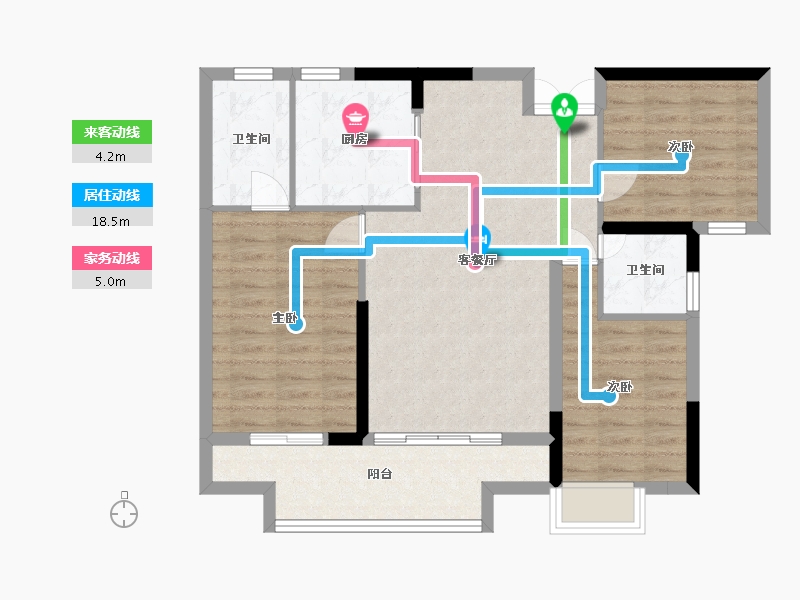 江西省-赣州市-香格里拉-84.89-户型库-动静线