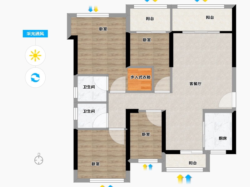 福建省-泉州市-美岭新榜园-91.01-户型库-采光通风