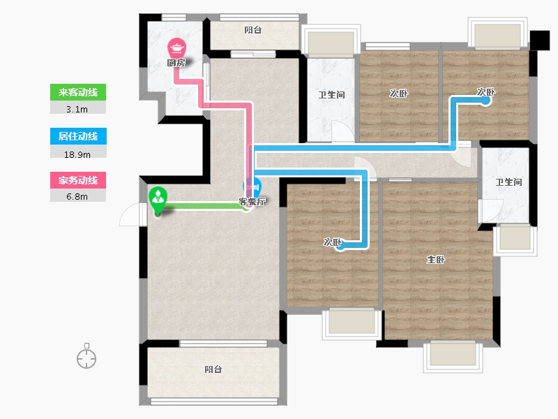 江西省-赣州市-定南山水名都-112.32-户型库-动静线