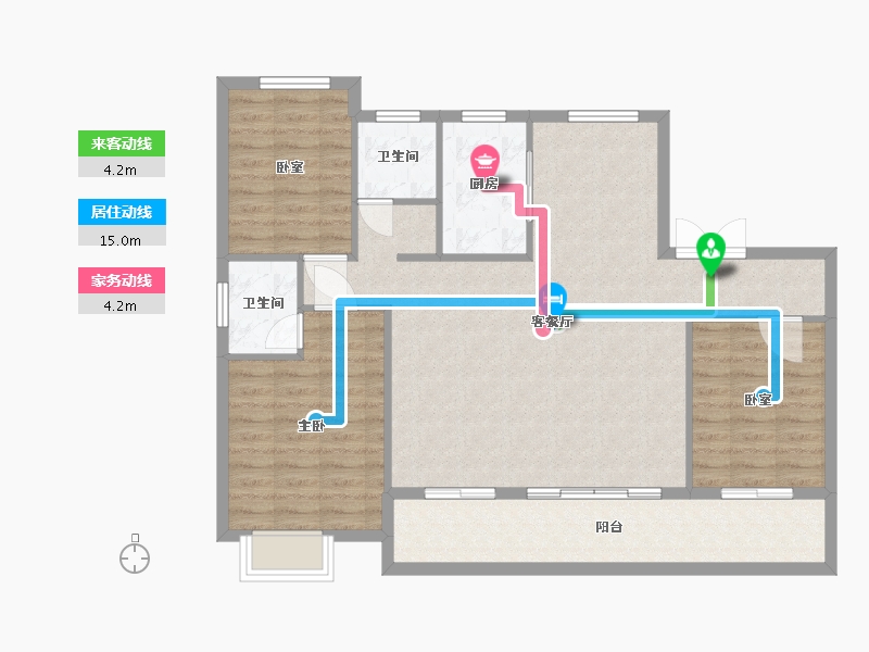 山东省-淄博市-悦府-103.85-户型库-动静线