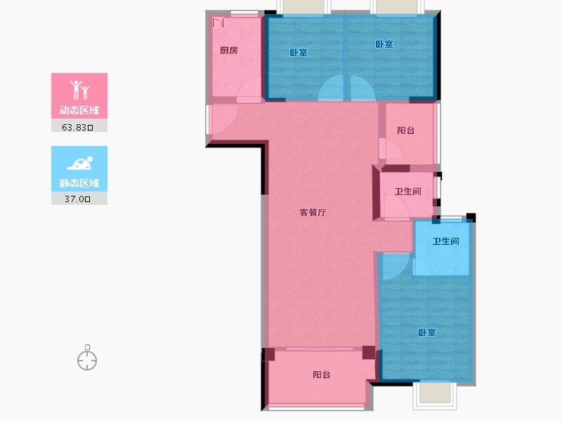 福建省-龙岩市-美伦·生态城-90.00-户型库-动静分区