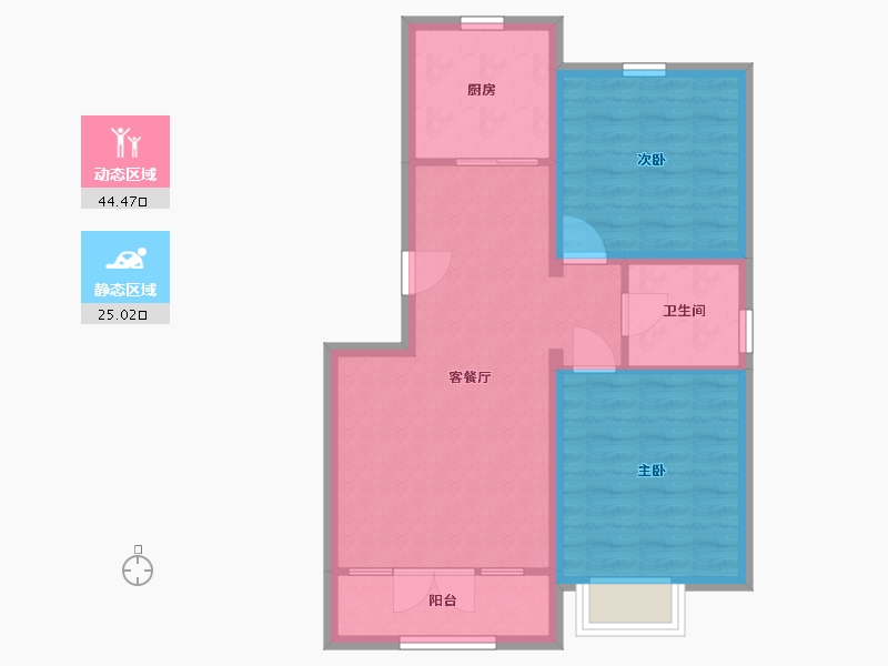 山东省-青岛市-沽河名邸-62.00-户型库-动静分区