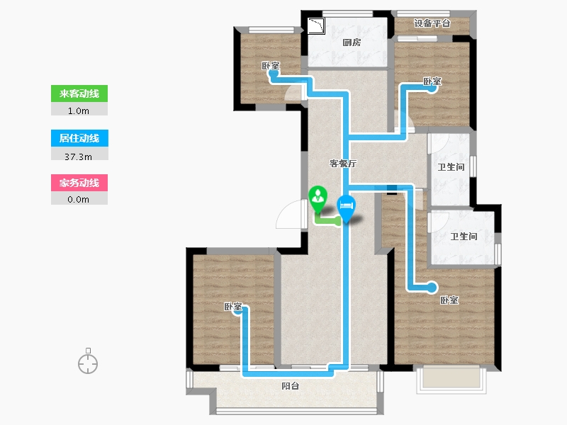 福建省-莆田市-融创玖溪大观-114.01-户型库-动静线