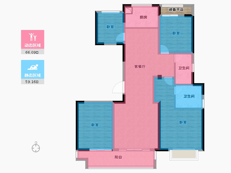 福建省-莆田市-融创玖溪大观-114.01-户型库-动静分区