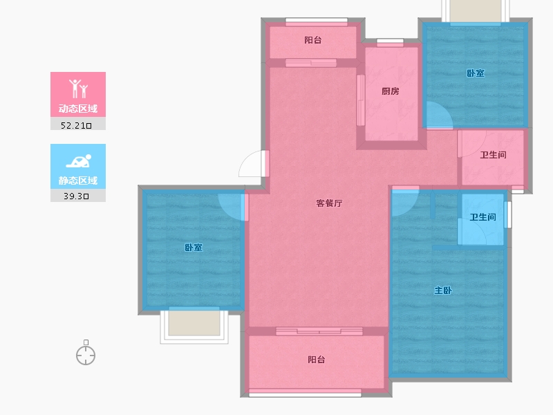 江西省-上饶市-晶科·滨江1号-81.50-户型库-动静分区