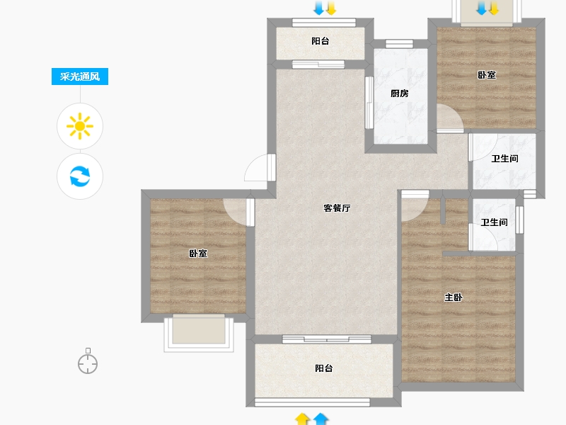 江西省-上饶市-晶科·滨江1号-81.50-户型库-采光通风