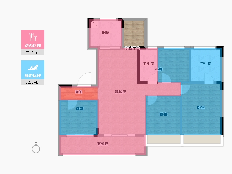 浙江省-湖州市-碧桂园狮山源著-107.58-户型库-动静分区