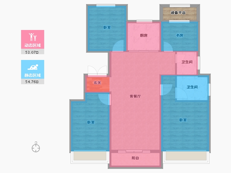 浙江省-湖州市-骏宏龙湾府-100.00-户型库-动静分区