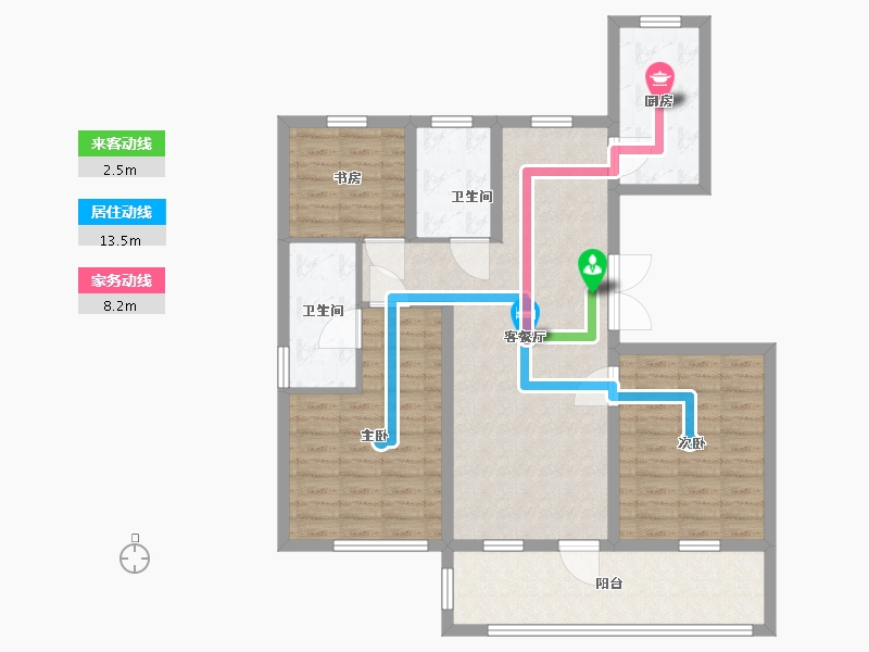 山东省-青岛市-弗莱德建公元-98.21-户型库-动静线