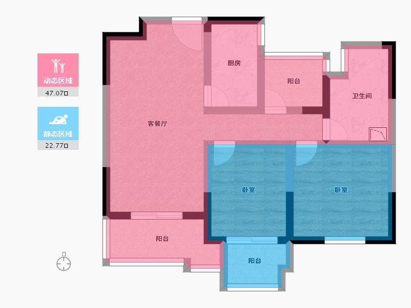 浙江省-嘉兴市-江南御苑-60.00-户型库-动静分区