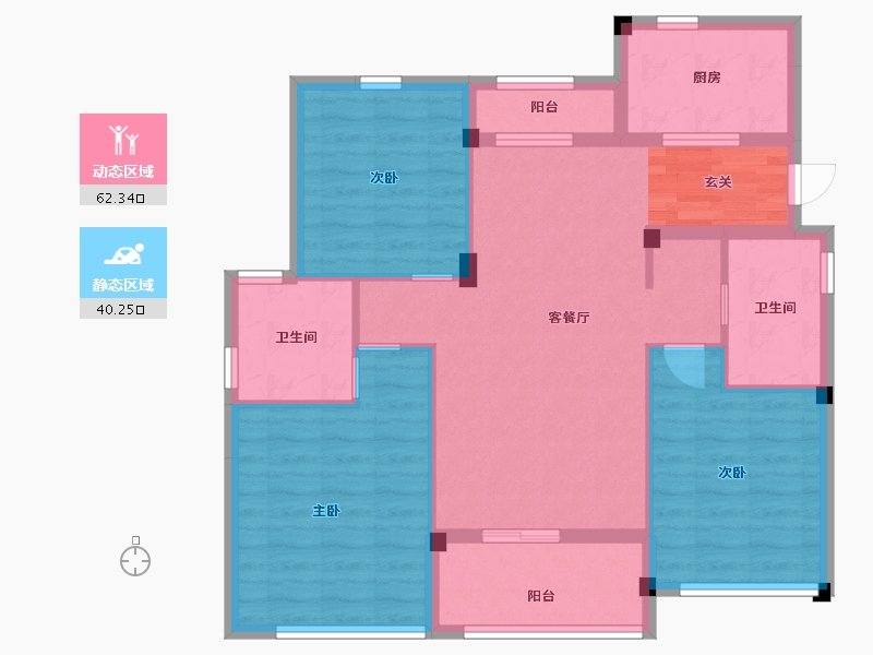 江西省-南昌市-市政绿城桂语江南-92.00-户型库-动静分区