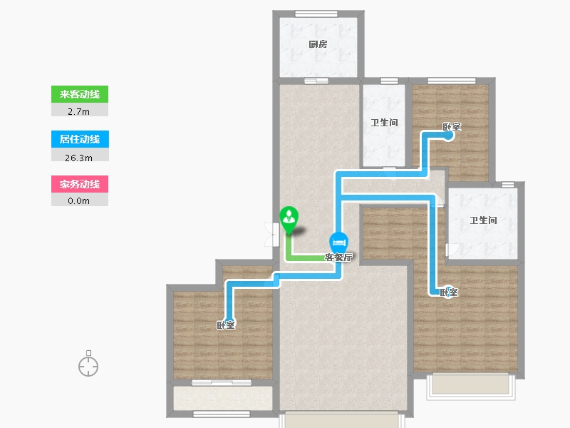 山东省-东营市-融创滨江壹号-132.00-户型库-动静线