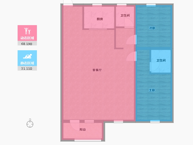 山东省-青岛市-兴源巴黎城-90.00-户型库-动静分区