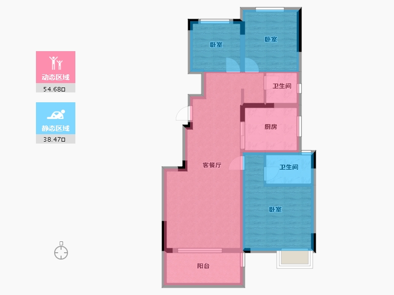 浙江省-湖州市-仁皇·燕澜府-83.00-户型库-动静分区